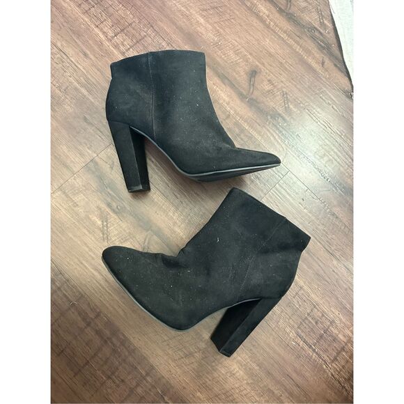 Torrid EUC Black Booties Felt Heeled Boots, Sz 9.5, MSRP $65 - Picture 1 of 9